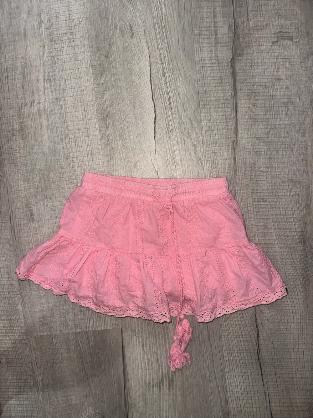 Love and grow Girls' Pink Eyelet Skort - Lightweight Summer Bottoms size 5